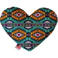 Pet Pal Turquoise Southwest Canvas Heart Dog Toy - 6 in. PE2464417